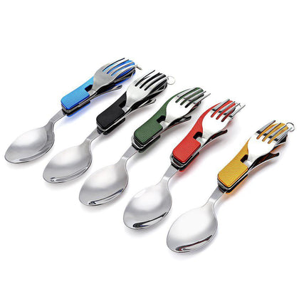 4-in-1 Stainless Steel Camping Utensils