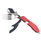 4-in-1 Stainless Steel Camping Utensils